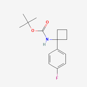 molecular formula C15H20FNO2 B3027457 tert-Butyl N-[1-(4-fluorophenyl)cyclobutyl]carbamate CAS No. 1286275-69-1