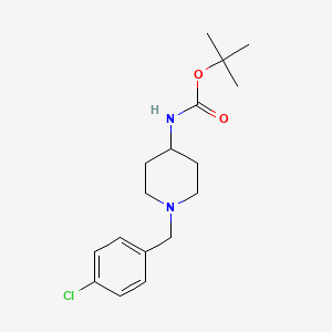 molecular formula C17H25ClN2O2 B3027458 tert-Butyl 1-(4-chlorobenzyl)piperidin-4-ylcarbamate CAS No. 1286275-72-6