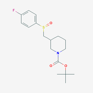 B3027470 tert-Butyl 3-(((4-fluorophenyl)sulfinyl)methyl)piperidine-1-carboxylate CAS No. 1289385-79-0