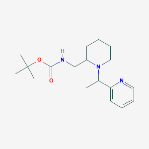 molecular formula C18H29N3O2 B3027476 tert-Butyl ((1-(1-(pyridin-2-yl)ethyl)piperidin-2-yl)methyl)carbamate CAS No. 1289387-17-2