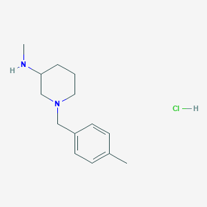 molecular formula C14H23ClN2 B3027479 N-Methyl-1-(4-methylbenzyl)piperidin-3-amine hydrochloride CAS No. 1289387-29-6