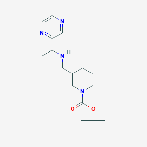 molecular formula C17H28N4O2 B3027486 tert-Butyl 3-(((1-(pyrazin-2-yl)ethyl)amino)methyl)piperidine-1-carboxylate CAS No. 1289388-16-4