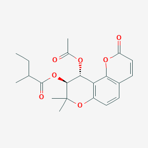 molecular formula C21H24O7 B3027512 Peucedanocoumarin I 