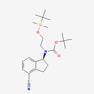 (S)-tert-Butyl (2-((tert-butyldimethylsilyl)oxy)ethyl)(4-cyano-2,3-dihydro-1H-inden-1-yl)carbamate