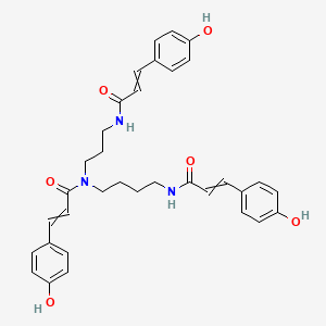 molecular formula C34H37N3O6 B3027519 Tricoumaroyl spermidine CAS No. 131086-78-7