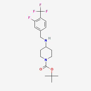 molecular formula C18H24F4N2O2 B3027540 tert-Butyl 4-[3-fluoro-4-(trifluoromethyl)benzylamino]piperidine-1-carboxylate CAS No. 1322200-93-0