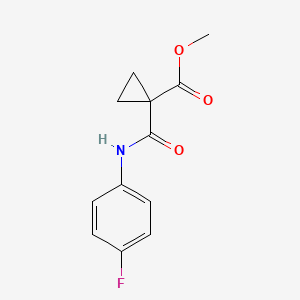 molecular formula C12H12FNO3 B3027588 Methyl 1-((4-fluorophenyl)carbamoyl)cyclopropanecarboxylate CAS No. 1345847-71-3