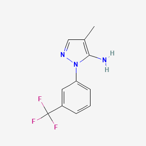 B3027617 4-Methyl-1-[3-(trifluoromethyl)phenyl]-1H-pyrazol-5-amine CAS No. 1349988-68-6
