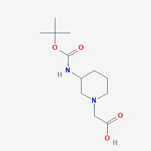 molecular formula C12H22N2O4 B3027653 2-(3-((tert-Butoxycarbonyl)amino)piperidin-1-yl)acetic acid CAS No. 1353972-52-7
