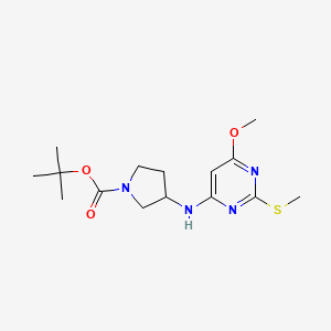 tert-Butyl 3-((6-methoxy-2-(methylthio)pyrimidin-4-yl)amino)pyrrolidine-1-carboxylate