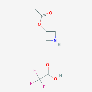 molecular formula C7H10F3NO4 B3027694 Azetidin-3-yl acetate 2,2,2-trifluoroacetate CAS No. 1356114-40-3