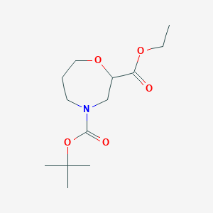 molecular formula C13H23NO5 B3027705 Ethyl 4-Boc-2-homomorpholinecarboxylate CAS No. 1363166-21-5