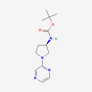 molecular formula C13H20N4O2 B3027713 (R)-tert-butyl (1-(pyrazin-2-yl)pyrrolidin-3-yl)carbamate CAS No. 1365936-73-7