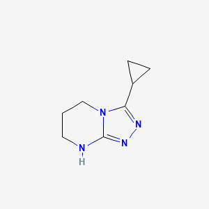 molecular formula C8H12N4 B3027725 3-Cyclopropyl-5,6,7,8-tetrahydro-[1,2,4]triazolo[4,3-a]pyrimidine CAS No. 1365988-10-8