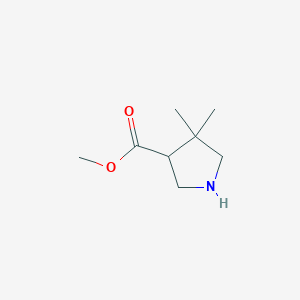 molecular formula C8H15NO2 B3027737 Methyl 4,4-dimethylpyrrolidine-3-carboxylate CAS No. 1373223-42-7