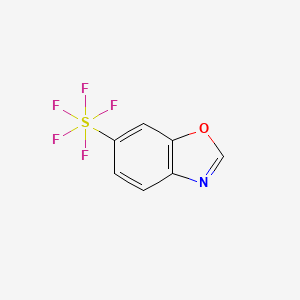 molecular formula C7H4F5NOS B3027756 6-(Pentafluorosulfanyl)benzooxazole CAS No. 1379811-91-2