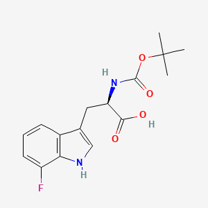 molecular formula C16H19FN2O4 B3027775 Boc-7-Fluoro-D-tryptophan CAS No. 1384101-98-7