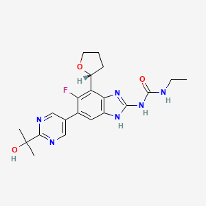 molecular formula C21H25FN6O3 B3027779 SPR719 CAS No. 1384984-18-2