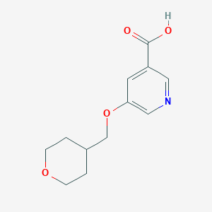 molecular formula C12H15NO4 B3027783 5-(Oxan-4-ylmethoxy)pyridine-3-carboxylic acid CAS No. 1385696-82-1
