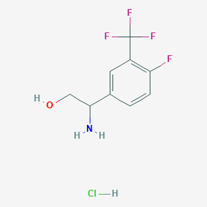 molecular formula C9H10ClF4NO B3027817 2-Amino-2-(4-fluoro-3-(trifluoromethyl)phenyl)ethanol hydrochloride CAS No. 1394820-12-2