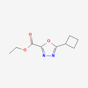molecular formula C9H12N2O3 B3027834 Ethyl 5-cyclobutyl-1,3,4-oxadiazole-2-carboxylate CAS No. 1402233-03-7