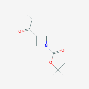 molecular formula C11H19NO3 B3027837 Tert-butyl 3-propionylazetidine-1-carboxylate CAS No. 1402238-42-9