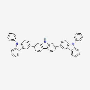 molecular formula C48H31N3 B3027838 2,7-bis(9-phenylcarbazol-3-yl)-9H-carbazole CAS No. 1402543-31-0