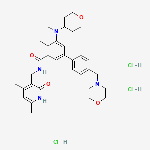 molecular formula C34H45ClN4O4 B3027839 Tazemetostat trihydrochloride CAS No. 1403255-00-4