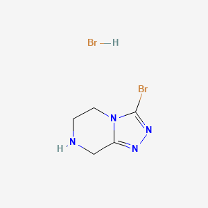 molecular formula C5H8Br2N4 B3027843 3-Bromo-5,6,7,8-tetrahydro-[1,2,4]triazolo[4,3-a]pyrazine hydrobromide CAS No. 1414958-47-6