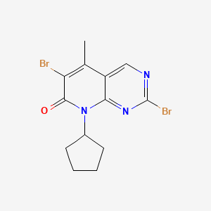 molecular formula C13H13Br2N3O B3027846 Pyrido[2,3-d]pyriMidin-7(8H)-one, 2,6-dibroMo-8-cyclopentyl-5-Methyl- CAS No. 1415560-29-0