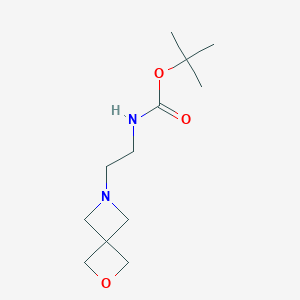 molecular formula C12H22N2O3 B3027847 Tert-butyl (2-(2-oxa-6-azaspiro[3.3]heptan-6-yl)ethyl)carbamate CAS No. 1415562-38-7