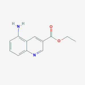 molecular formula C12H12N2O2 B3027856 Ethyl 5-aminoquinoline-3-carboxylate CAS No. 1416440-22-6
