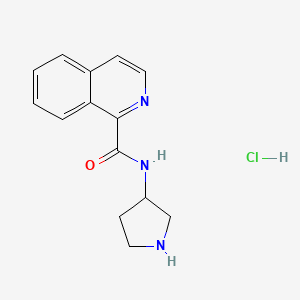 molecular formula C14H16ClN3O B3027867 N-(Pyrrolidin-3-yl)isoquinoline-1-carboxamide hydrochloride CAS No. 1417793-08-8