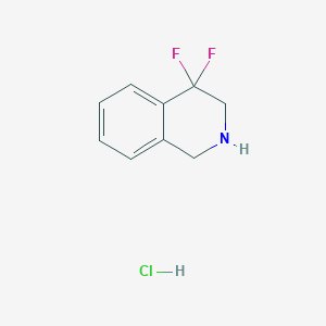 molecular formula C9H10ClF2N B3027882 4,4-Difluoro-1,2,3,4-tetrahydroisoquinoline hydrochloride CAS No. 1421604-19-4