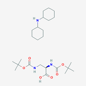 molecular formula C25H47N3O6 B3027888 (2R)-2,3-bis[(2-methylpropan-2-yl)oxycarbonylamino]propanoic acid;N-cyclohexylcyclohexanamine CAS No. 1423018-02-3