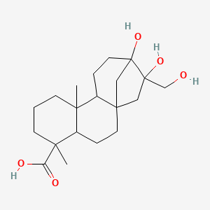molecular formula C20H32O5 B3027894 ent-13,16beta,17-Trihydroxykauran-19-oic acid CAS No. 142543-30-4