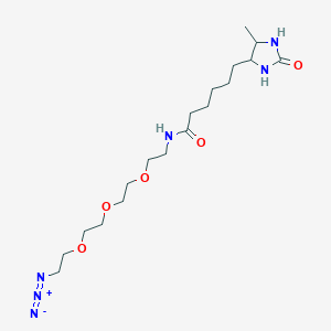 molecular formula C18H34N6O5 B3027896 Desthiobiotin-PEG3-Azide CAS No. 1426828-06-9