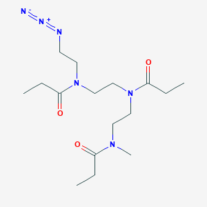 molecular formula C16H30N6O3 B3027909 N-[2-[2-[2-azidoethyl(propanoyl)amino]ethyl-propanoylamino]ethyl]-N-methylpropanamide CAS No. 1431850-88-2