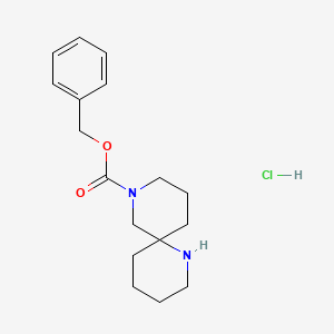 molecular formula C17H25ClN2O2 B3027932 Benzyl 1,8-diazaspiro[5.5]undecane-8-carboxylate hydrochloride CAS No. 1439896-71-5