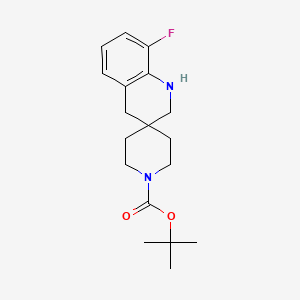 molecular formula C18H25FN2O2 B3027954 tert-Butyl 8'-fluoro-2',4'-dihydro-1'H-spiro[piperidine-4,3'-quinoline]-1-carbox CAS No. 1439900-44-3