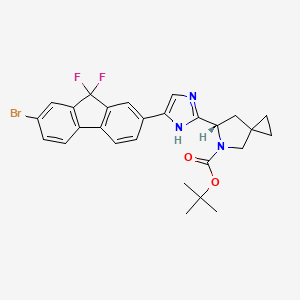 molecular formula C27H26BrF2N3O2 B3027967 (S)-tert-butyl 6-(5-(7-broMo-9,9-difluoro-9H-fluoren-2-yl)-1H-iMidazol-2-yl)-5-azaspiro[2.4]heptane-5-carboxylate CAS No. 1441670-89-8