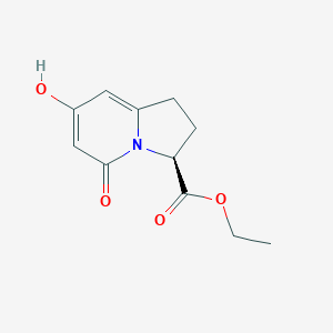 molecular formula C11H13NO4 B3027975 Ethyl (S)-7-hydroxy-5-oxo-1,2,3,5-tetrahydroindolizine-3-carboxylate CAS No. 1445865-57-5
