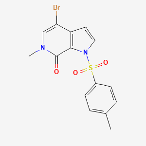 4-Bromo-6-methyl-1-(4-methylbenzenesulfonyl)-1H,6H,7H-pyrrolo[2,3-c]pyridin-7-one