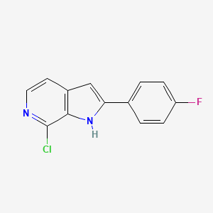 molecular formula C13H8ClFN2 B3027984 7-Chloro-2-(4-fluorophenyl)-1H-pyrrolo[2,3-C]pyridine CAS No. 1447606-90-7