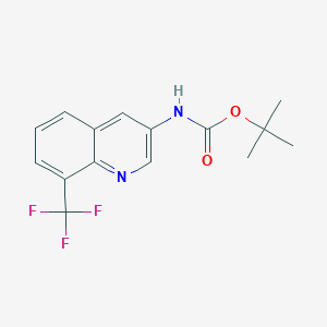 molecular formula C15H15F3N2O2 B3027985 Tert-butyl 8-(trifluoromethyl)quinolin-3-ylcarbamate CAS No. 1447607-03-5