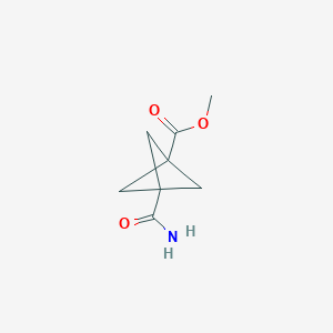 molecular formula C8H11NO3 B3028078 Methyl 3-carbamoylbicyclo[1.1.1]pentane-1-carboxylate CAS No. 156329-77-0
