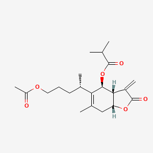 molecular formula C21H30O6 B3028115 1-O-Acetyl-6-O-isobutyrylbritannilactone 