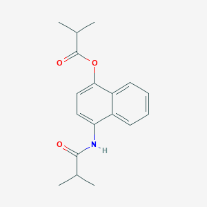 molecular formula C18H21NO3 B3028126 4-Isobutyramidonaphthalen-1-yl isobutyrate CAS No. 1624260-34-9