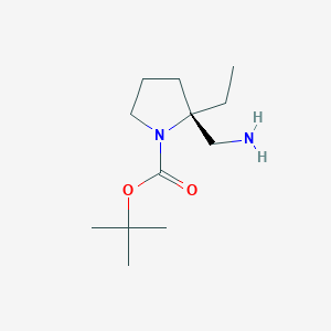 molecular formula C12H24N2O2 B3028138 tert-butyl (2S)-2-(aminomethyl)-2-ethylpyrrolidine-1-carboxylate CAS No. 1630815-50-7