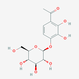 molecular formula C14H18O9 B3028144 Coretinphencone 